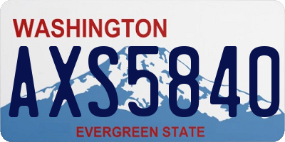 WA license plate AXS5840