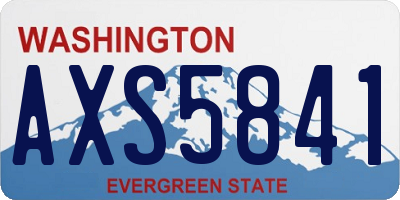WA license plate AXS5841
