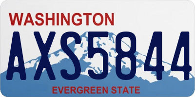 WA license plate AXS5844