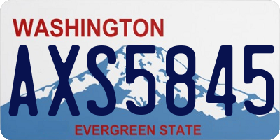 WA license plate AXS5845