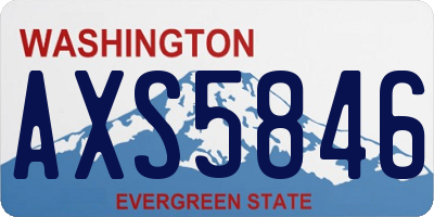 WA license plate AXS5846