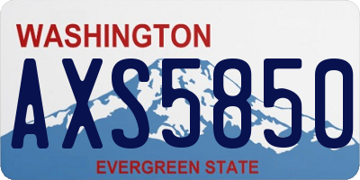 WA license plate AXS5850