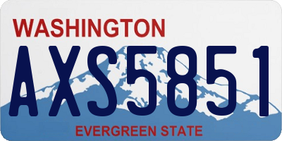 WA license plate AXS5851