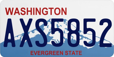 WA license plate AXS5852