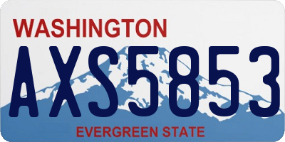 WA license plate AXS5853