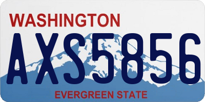 WA license plate AXS5856