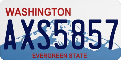 WA license plate AXS5857
