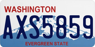 WA license plate AXS5859