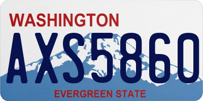 WA license plate AXS5860