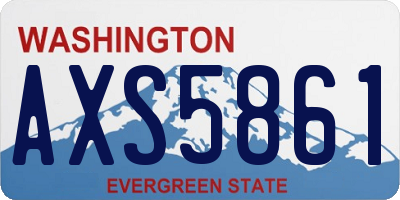 WA license plate AXS5861