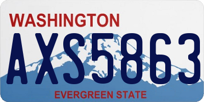 WA license plate AXS5863