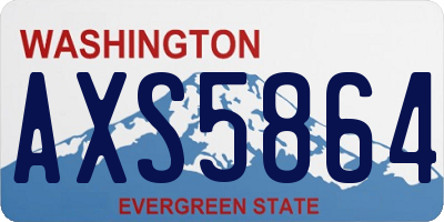 WA license plate AXS5864