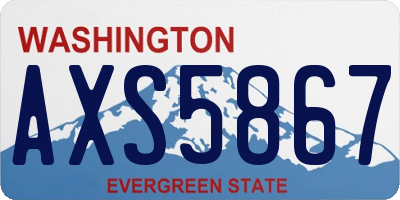 WA license plate AXS5867