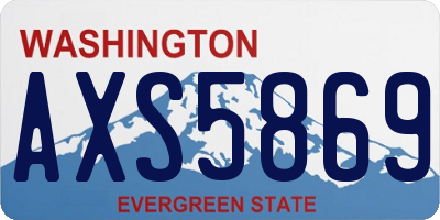 WA license plate AXS5869