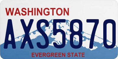 WA license plate AXS5870