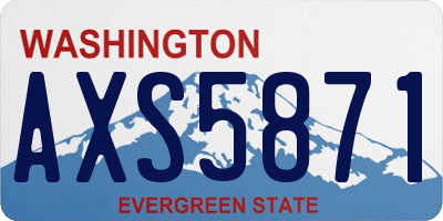 WA license plate AXS5871