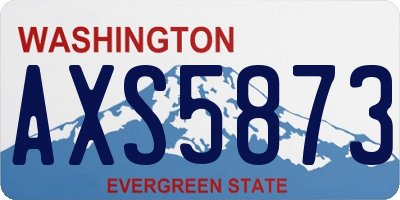 WA license plate AXS5873