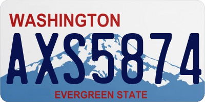WA license plate AXS5874