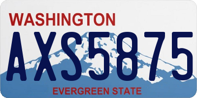 WA license plate AXS5875