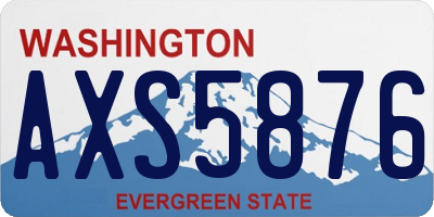 WA license plate AXS5876