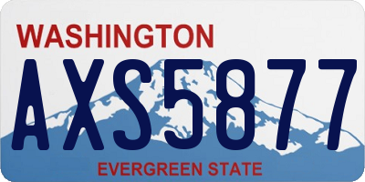 WA license plate AXS5877
