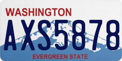 WA license plate AXS5878