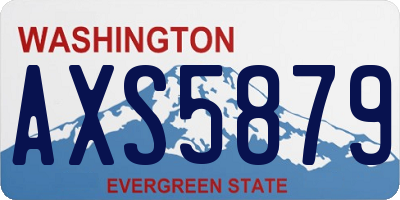 WA license plate AXS5879