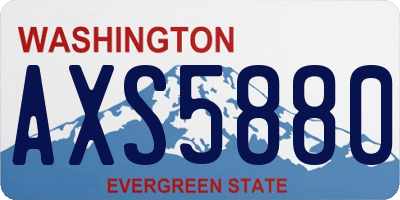 WA license plate AXS5880