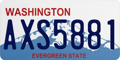 WA license plate AXS5881