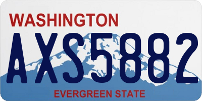 WA license plate AXS5882