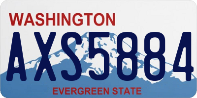 WA license plate AXS5884