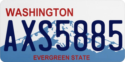WA license plate AXS5885