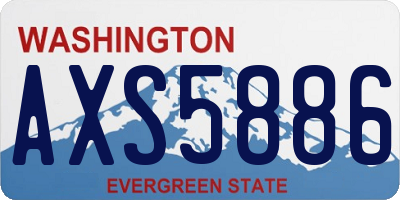 WA license plate AXS5886