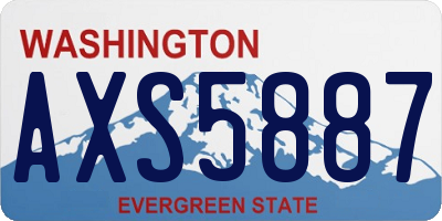 WA license plate AXS5887