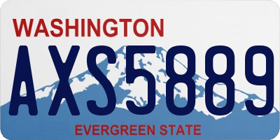 WA license plate AXS5889