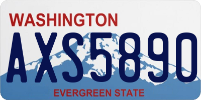 WA license plate AXS5890