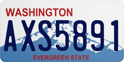 WA license plate AXS5891