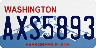 WA license plate AXS5893