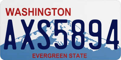 WA license plate AXS5894