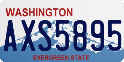 WA license plate AXS5895