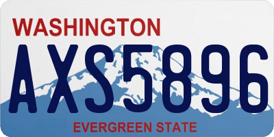 WA license plate AXS5896