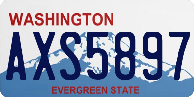 WA license plate AXS5897