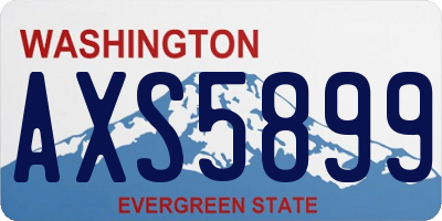 WA license plate AXS5899