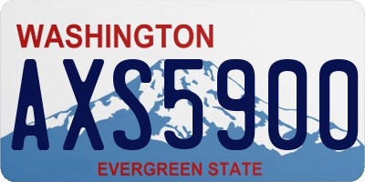 WA license plate AXS5900