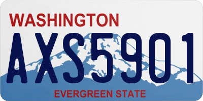 WA license plate AXS5901