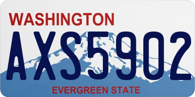 WA license plate AXS5902