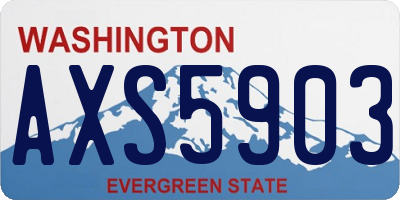 WA license plate AXS5903