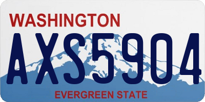 WA license plate AXS5904