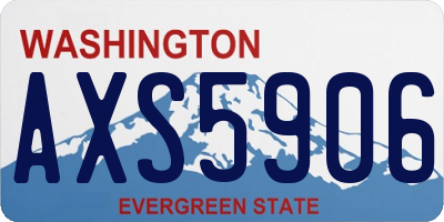 WA license plate AXS5906