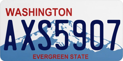 WA license plate AXS5907